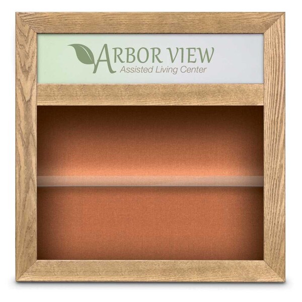 Outdoor Enclosed Combo Board, 42"x32", Satin Frame/Green & Black